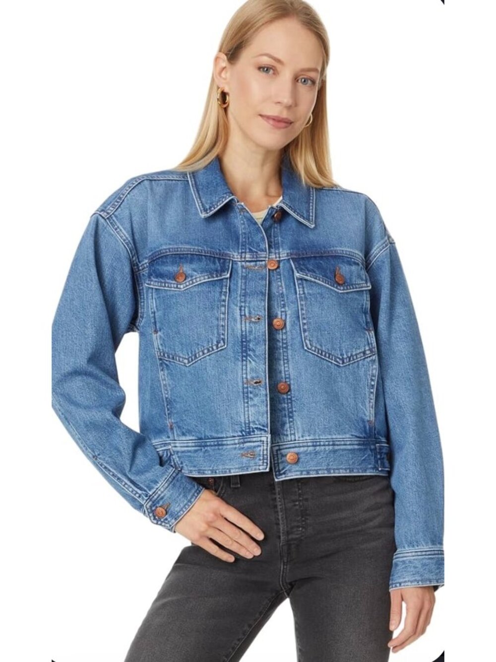 Madewell Women's Button-Front Denim Trucker Jacket Size XS
